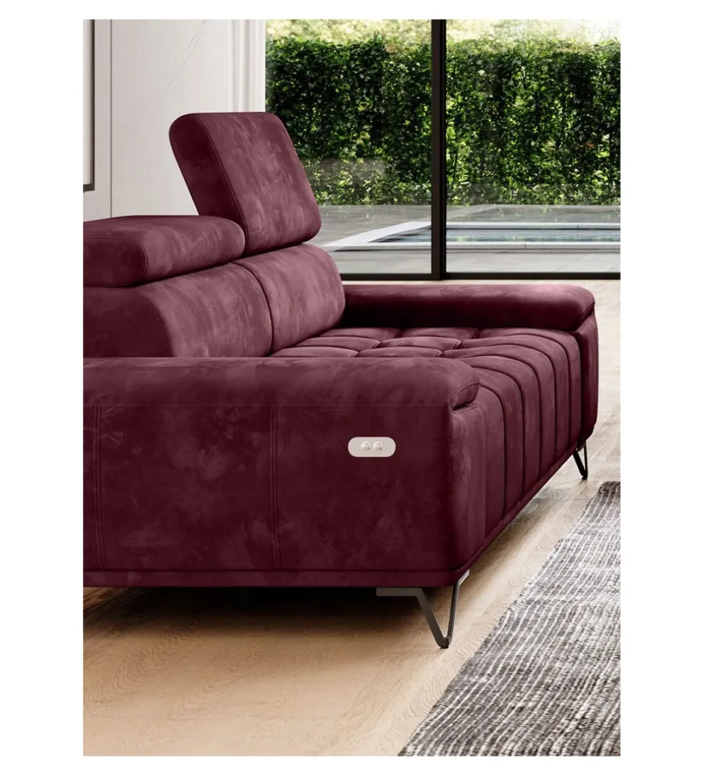 Sofa PALLADIO 194 cm Z Regulowanymi Zagłówkami