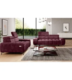 Sofa PALLADIO 194 cm Z Regulowanymi Zagłówkami