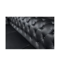 Sofa RONNI Chesterfield 205 cm czarna