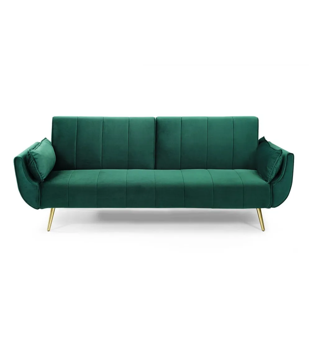 Sofa rozkładana BELLA II 215 cm zielony aksamit Puella