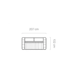 Sofa rozkładana GEMINI Gandi B 207 cm z funkcją spania