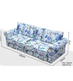 Sofa rozkładana MAGNETIC 256 cm z funkcją spania