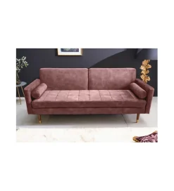 Sofa rozkładana MANILLA 196 cm różowa