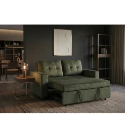 Sofa SMART 140 cm z funkcją spania zielony