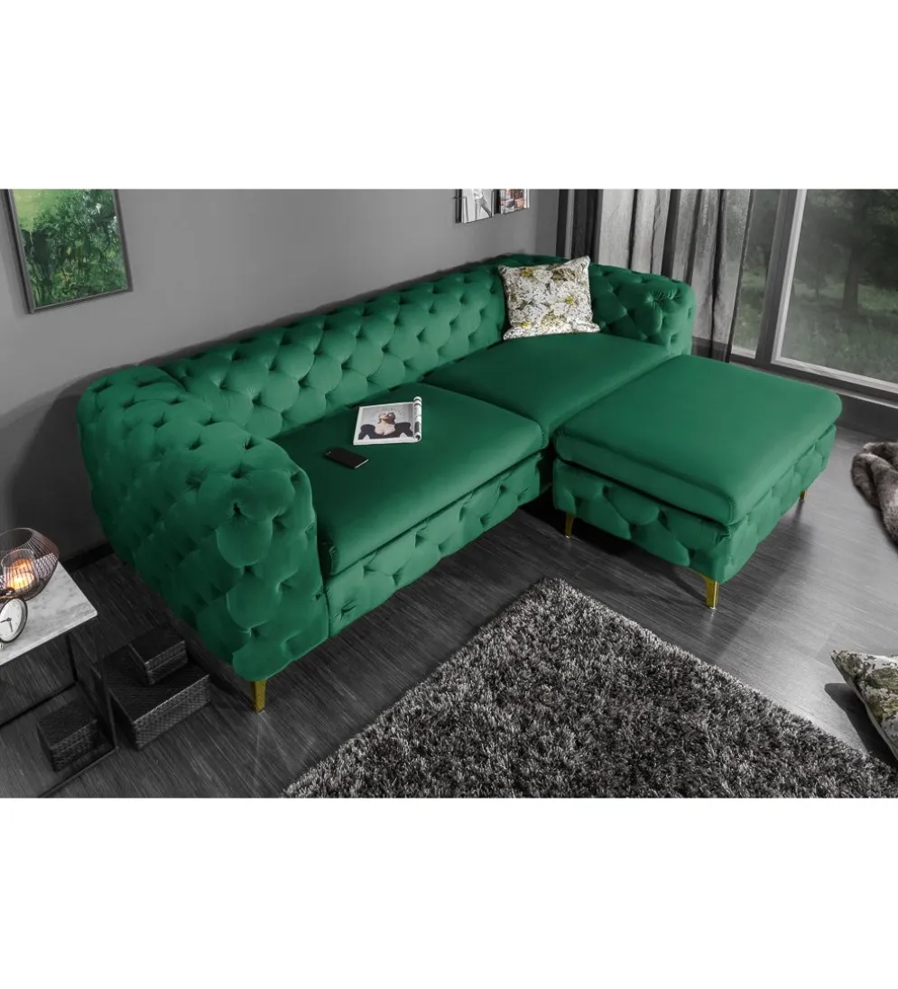 Sofa SOFIJA 240 cm szmaragdowa zieleń