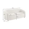 Sofa VOQUE 200 cm chenille beżowa