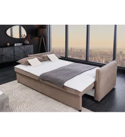 Sofa z funkcją spania APARTMENT 215 cm taupe