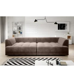 Sofa z funkcją spannia Big SofaTiga 302 cm z elektrycznie wysuwanym siedziskiem