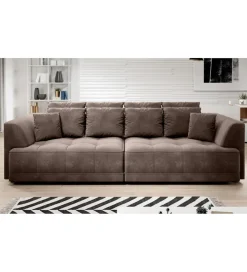 Sofa z funkcją spannia Big SofaTiga 302 cm z elektrycznie wysuwanym siedziskiem
