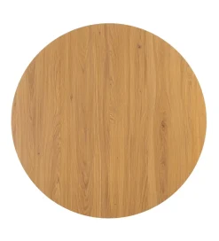 Stół AGARA 100 cm czarny naturalny blat