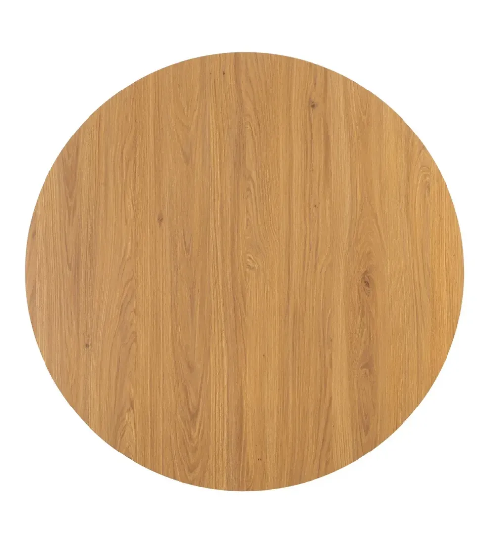 Stół AGARA 100 cm czarny naturalny blat