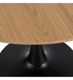 Stół AGARA 100 cm czarny naturalny blat