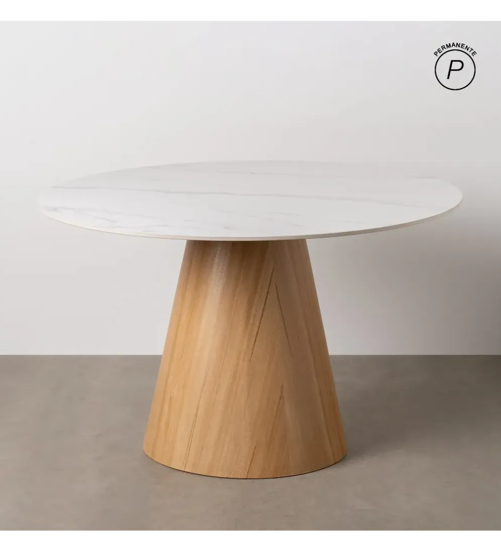Stół ARPYK 120 cm naturalny blat ceramika