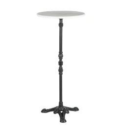 Stół AUESON 110 cm czarny blat w optyce marmuru