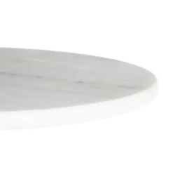 Stół AUESON 110 cm czarny blat w optyce marmuru