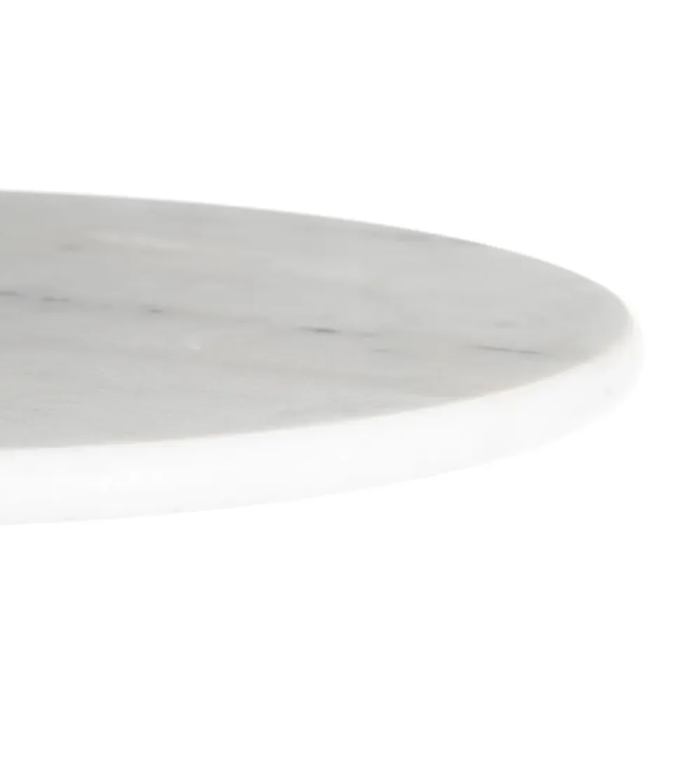 Stół AUESON 110 cm czarny blat w optyce marmuru