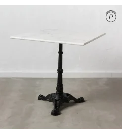 Stół AUESON 70 cm czarny blat w optyce marmuru