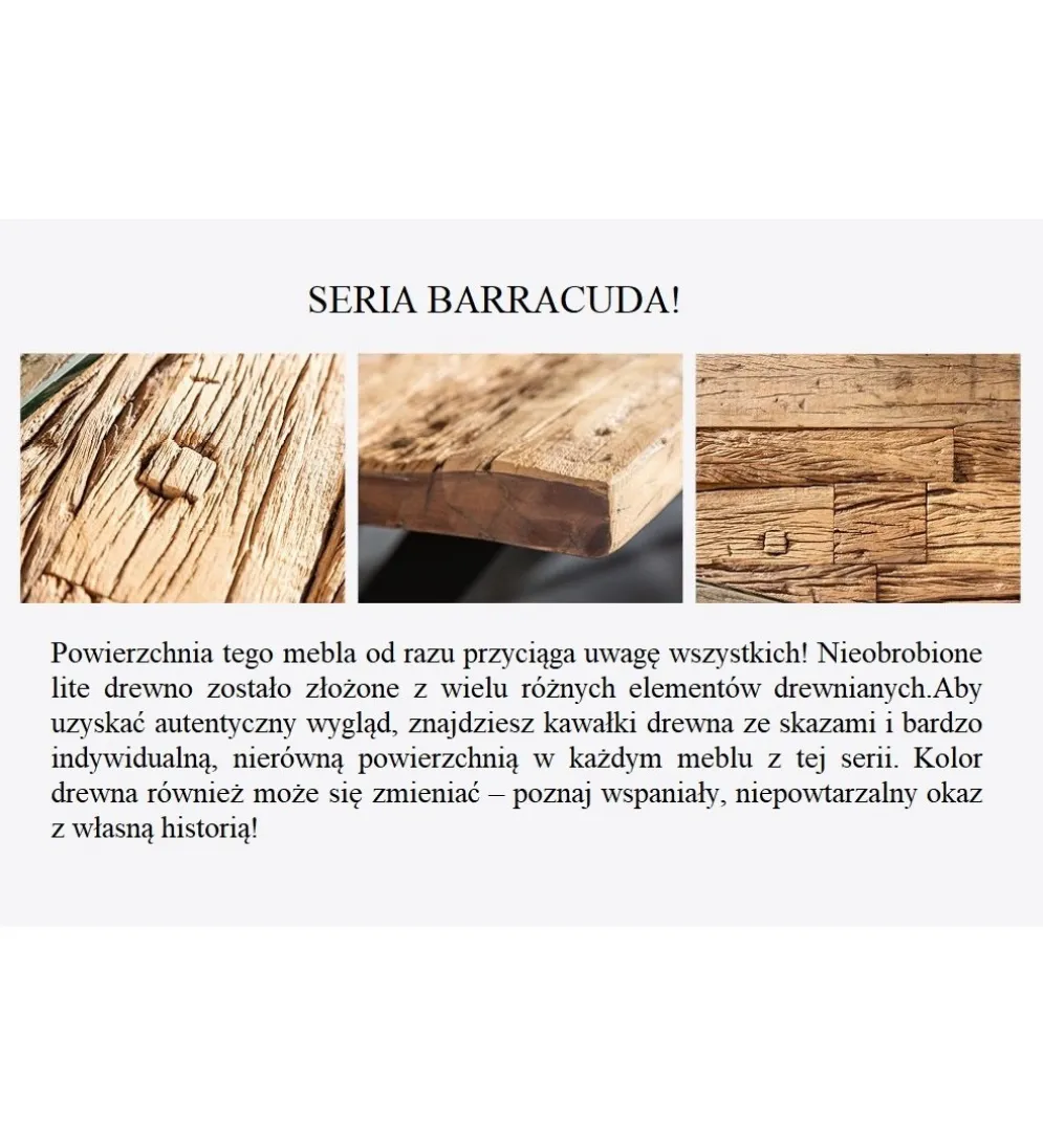 Stół Barracuda 240 cm w kolorze naturalnym