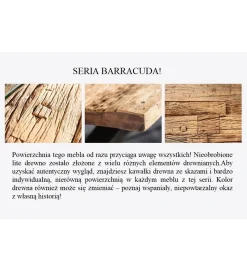Stół Barracuda 180 cm w kolorze naturalnym