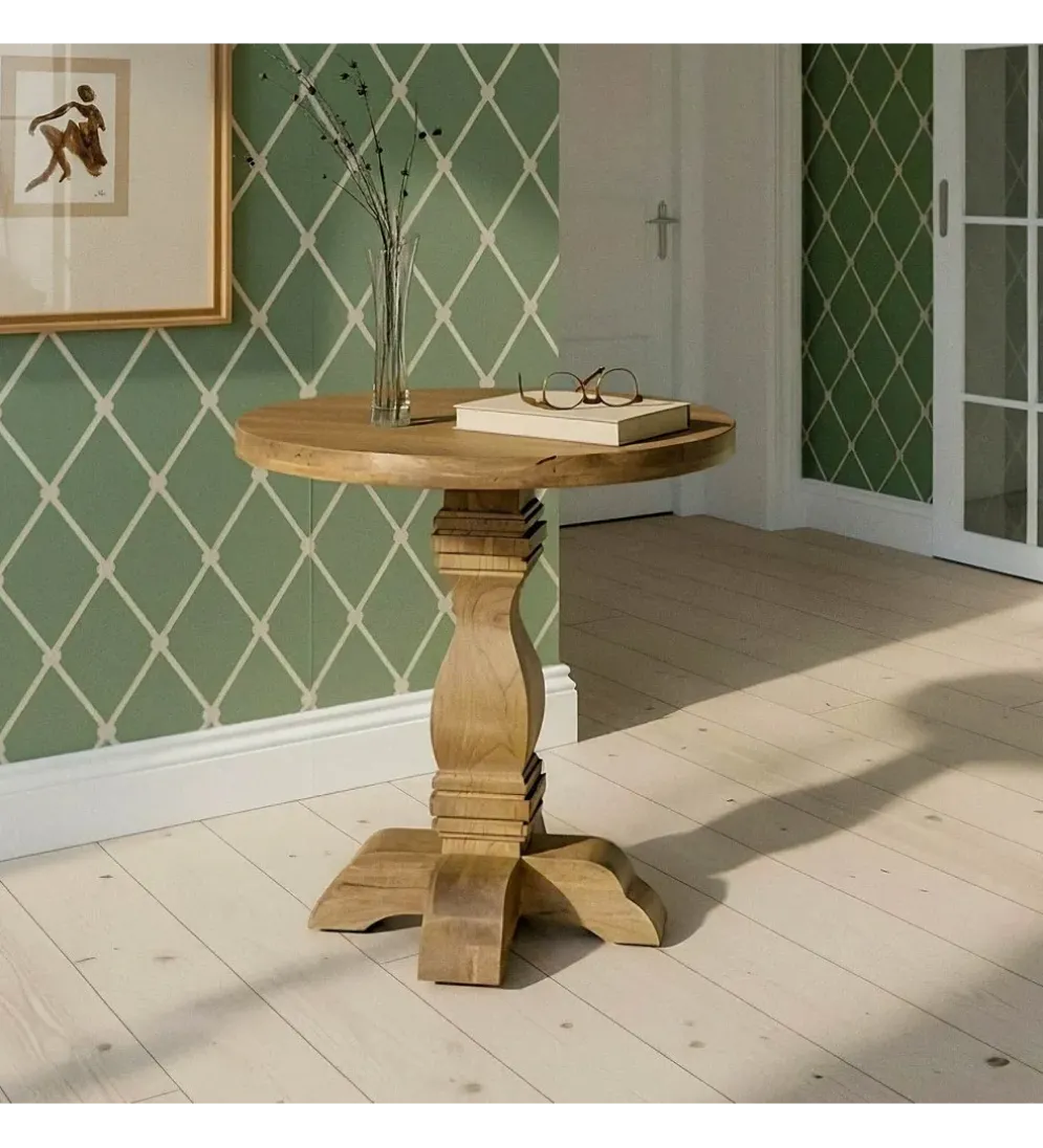 Stół BENAM 65 cm drewno mango naturalny
