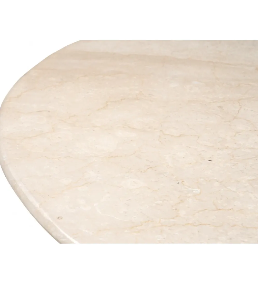 Stół Brix Bottecino 130 cm Marmur Drewno mango