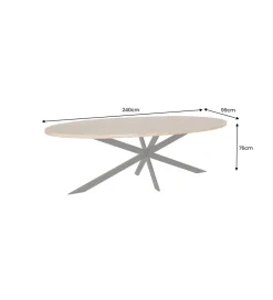 Stół Craft GALAXIE 240 cm drewno mango naturalny