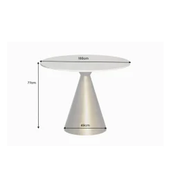 Stół ELEGANCIA 100 cm biały marmuru