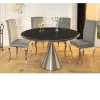 Stół ELEGANCIA 130 cm w optyce czarnego marmuru