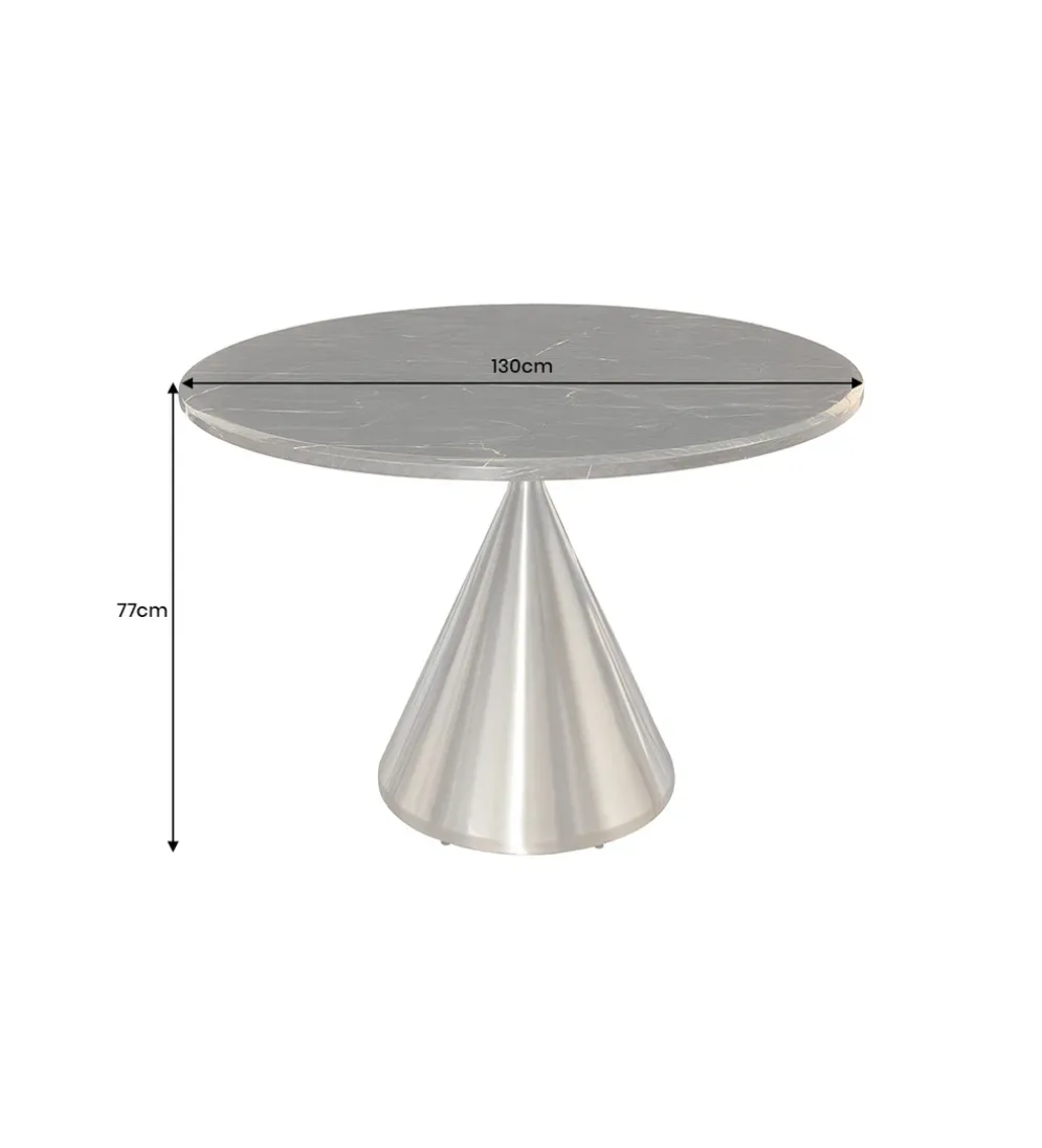 Stół ELEGANCIA 130 cm w optyce czarnego marmuru