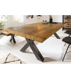 Stół FACTORY Thor 200 cm drewno sosna brąz