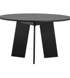Stół FRIES 129 cm drewno dębu czarny