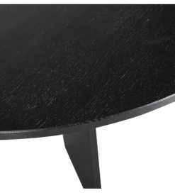 Stół FRIES 129 cm drewno dębu czarny
