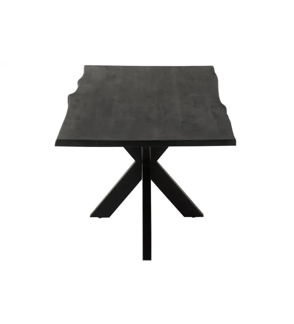 Stół GERARD 200 cm Drewno Mango Czarny
