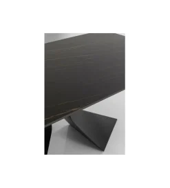 Stół GLORIA 180 x 90 cm ceramiczny blat czarny