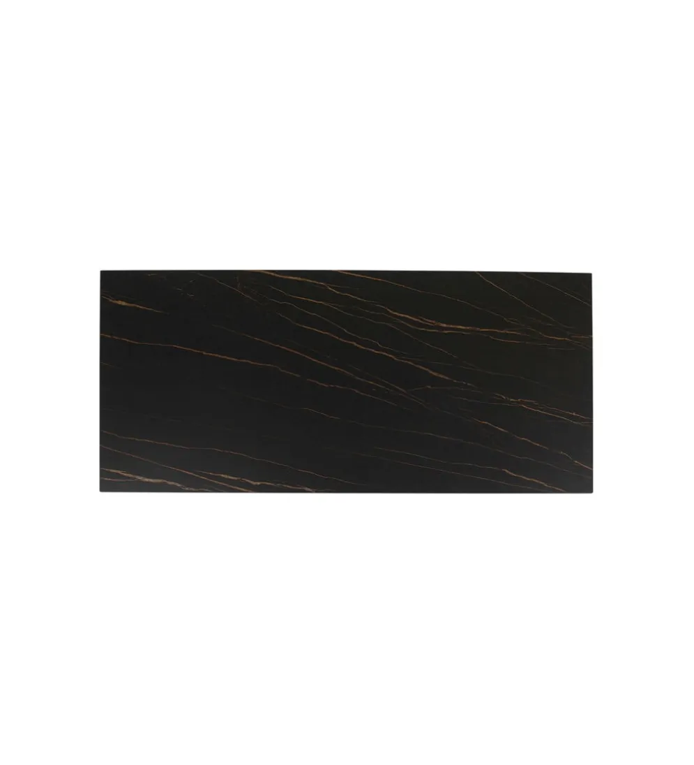 Stół GLORIA 180 x 90 cm ceramiczny blat czarny