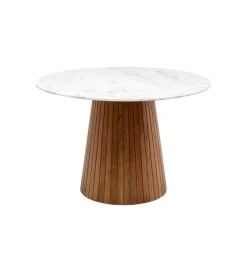 Stół GRACE 115 cm drewno mango marmur