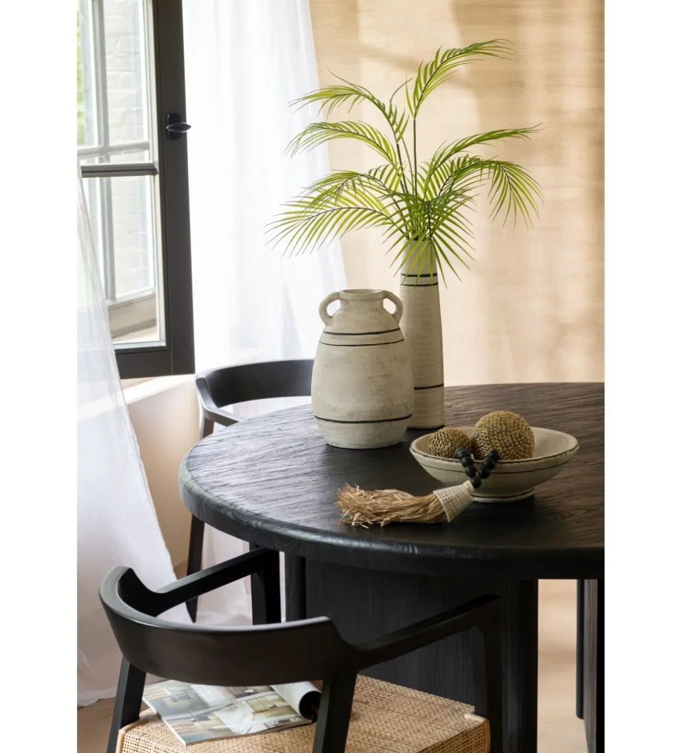 Stół HERAS 150 cm drewno teak czarny