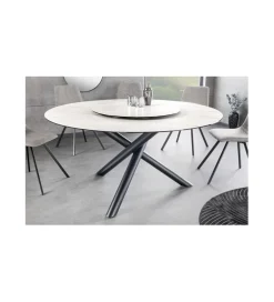 Stół IDAHO 150 cm ceramika w optyce białego marmuru