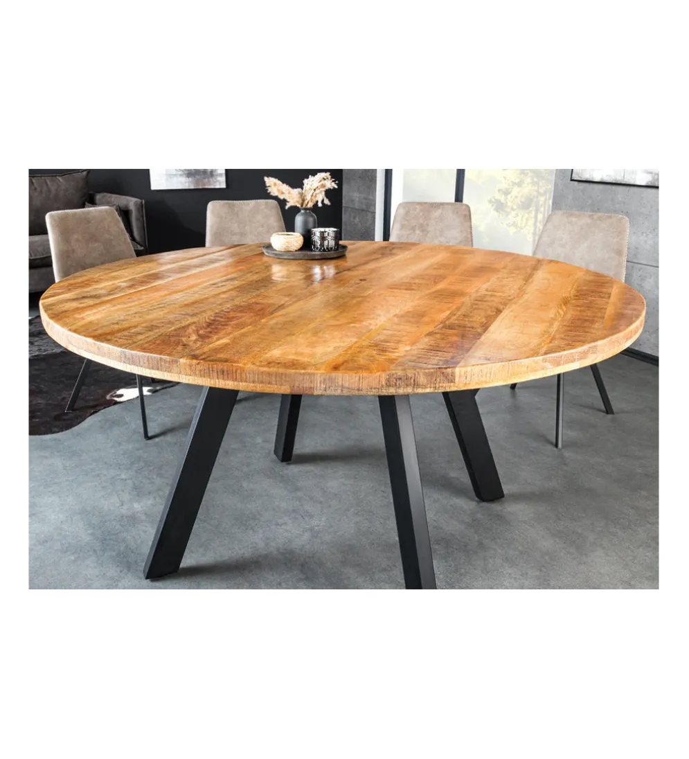 Stół IRON CRAFT 140 cm drewno mango naturalny