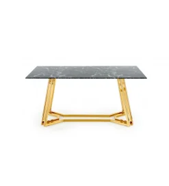 Stół KONAMI 160 cm w optyce czarnego marmuru