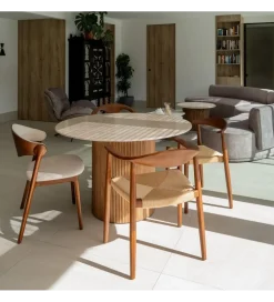 Stół MERTYL 120 cm okrągły naturalny