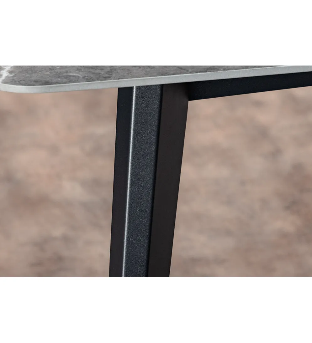 Stół MILANO 180 cm ceramiczny blat antracyt
