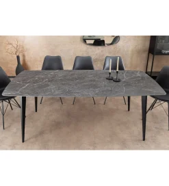 Stół MILANO 180 cm ceramiczny blat antracyt