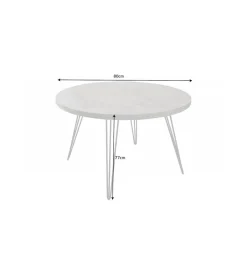 Stół MORENA 80 cm drewno mango szary
