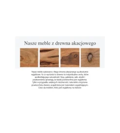 Stół Nature SPIDER galaxy 220 cm drewno akacja na nogach pająk krzyżak