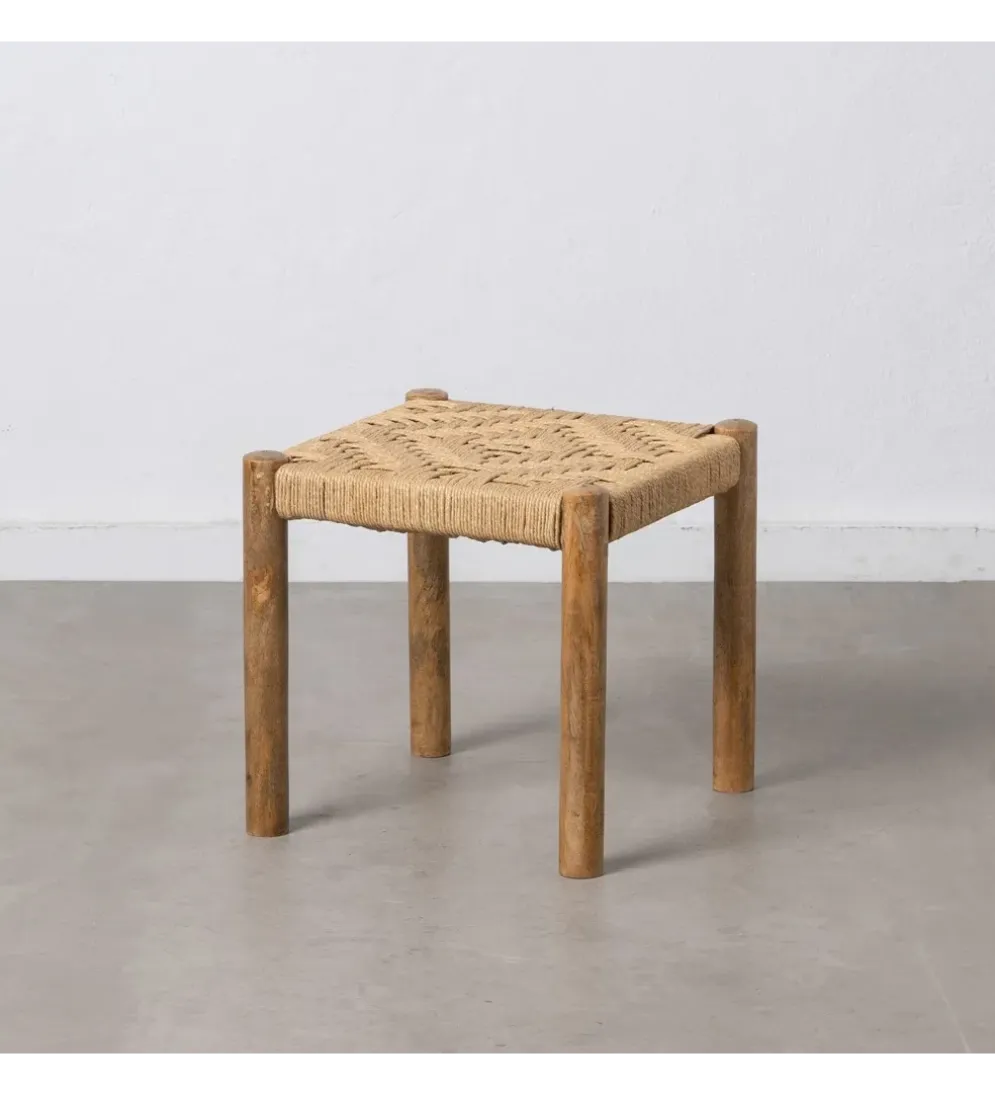Stołek NEBERNLI 40 cm drewno mango naturalny