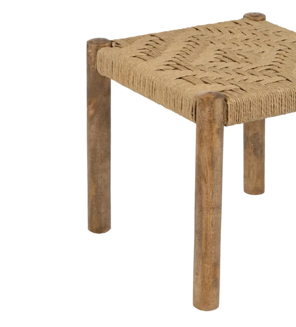 Stołek NEBERNLI 40 cm drewno mango naturalny