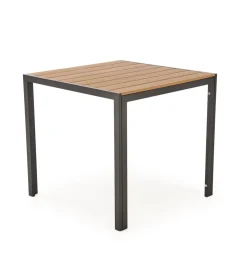 Stół ogrodowy FIERRO 80 cm brązowy czarny
