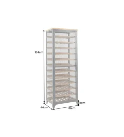 Stojak na wino BODEGA 185 cm naturalny czarny