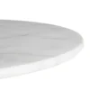 Stół okrągły AUESON 60 cm czarny blat w optyce marmuru